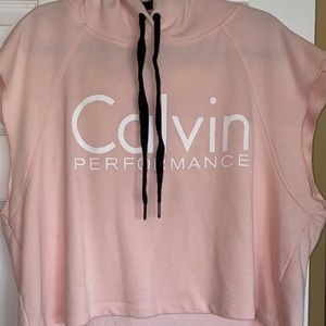Calvin Klein Sleeveless Cropped Sweatshirt
